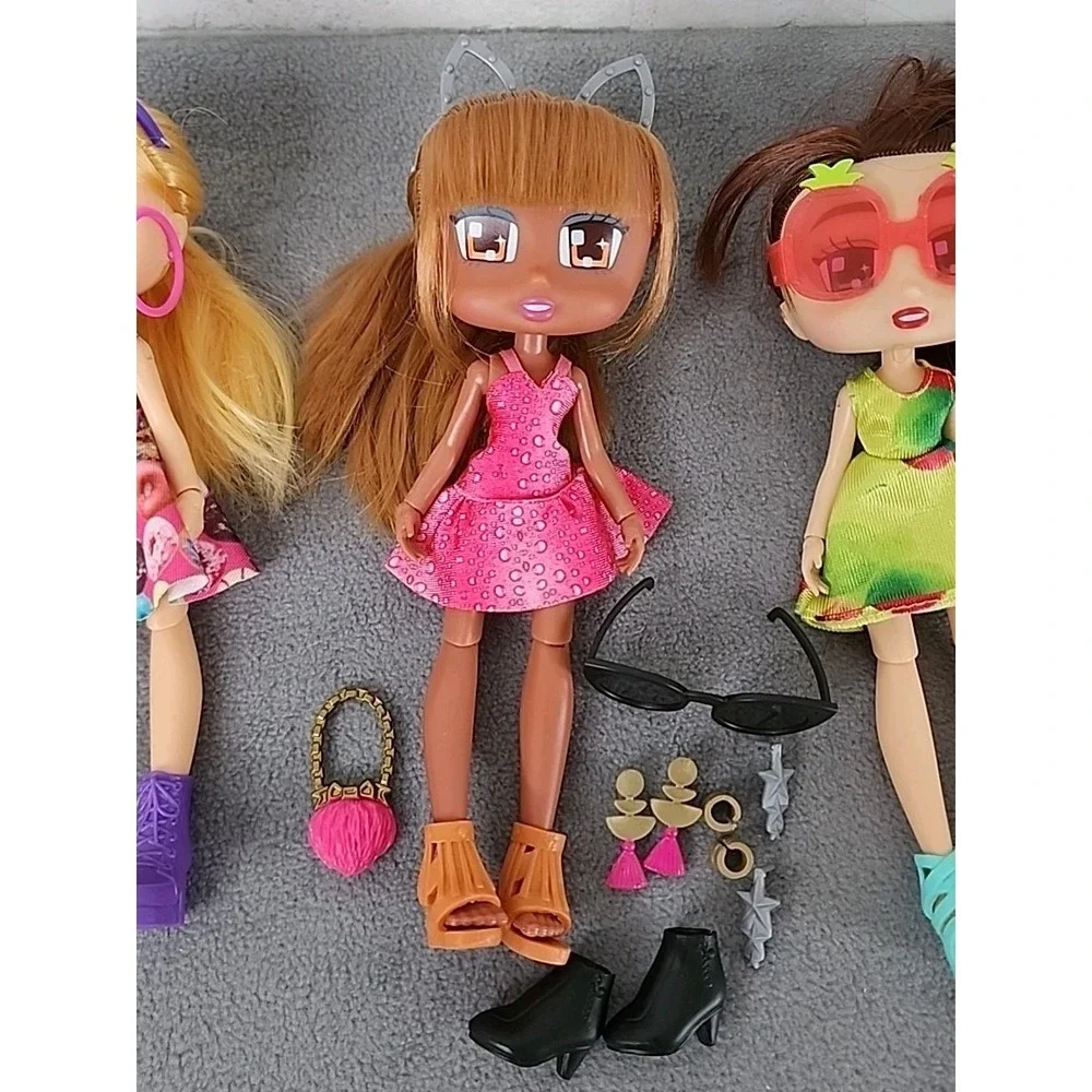 Lot‎ of 4 Boxy Girls Dolls Mixed Outfits Shoes Accessories Dog Glasses